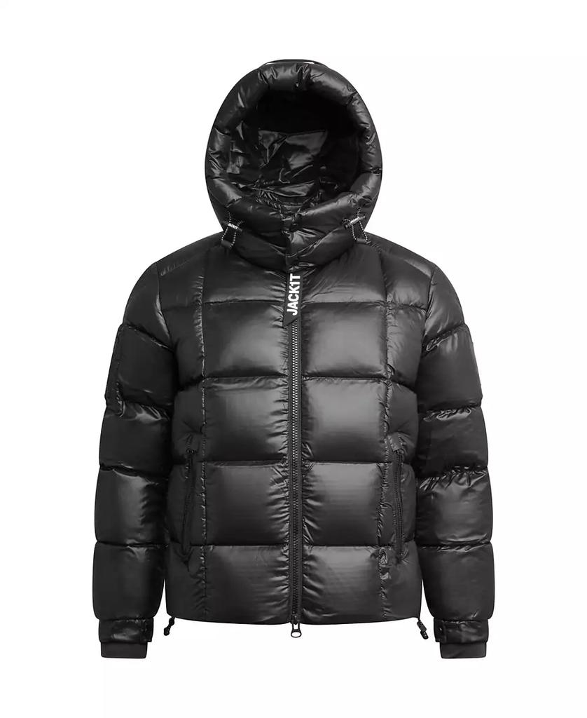 Jack1t Men's EZ Boxed Hooded Racer Puffer Jacket
