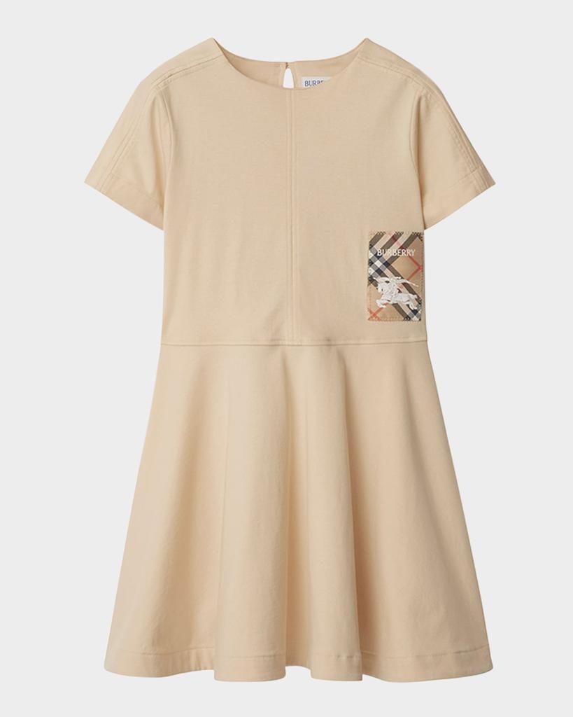 Burberry Girl's Riley EKD Logo-Print Dress, Size 3-14