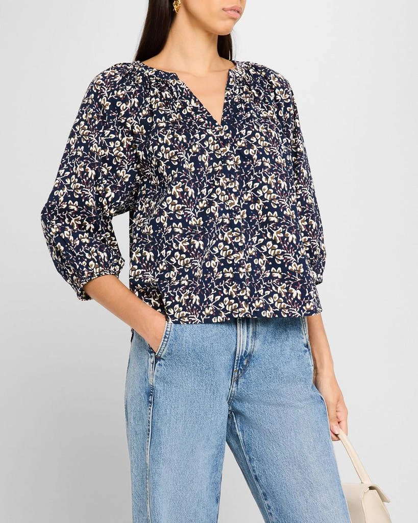 Apiece Apart Mitte Floral-Print Organic Cotton Top 4