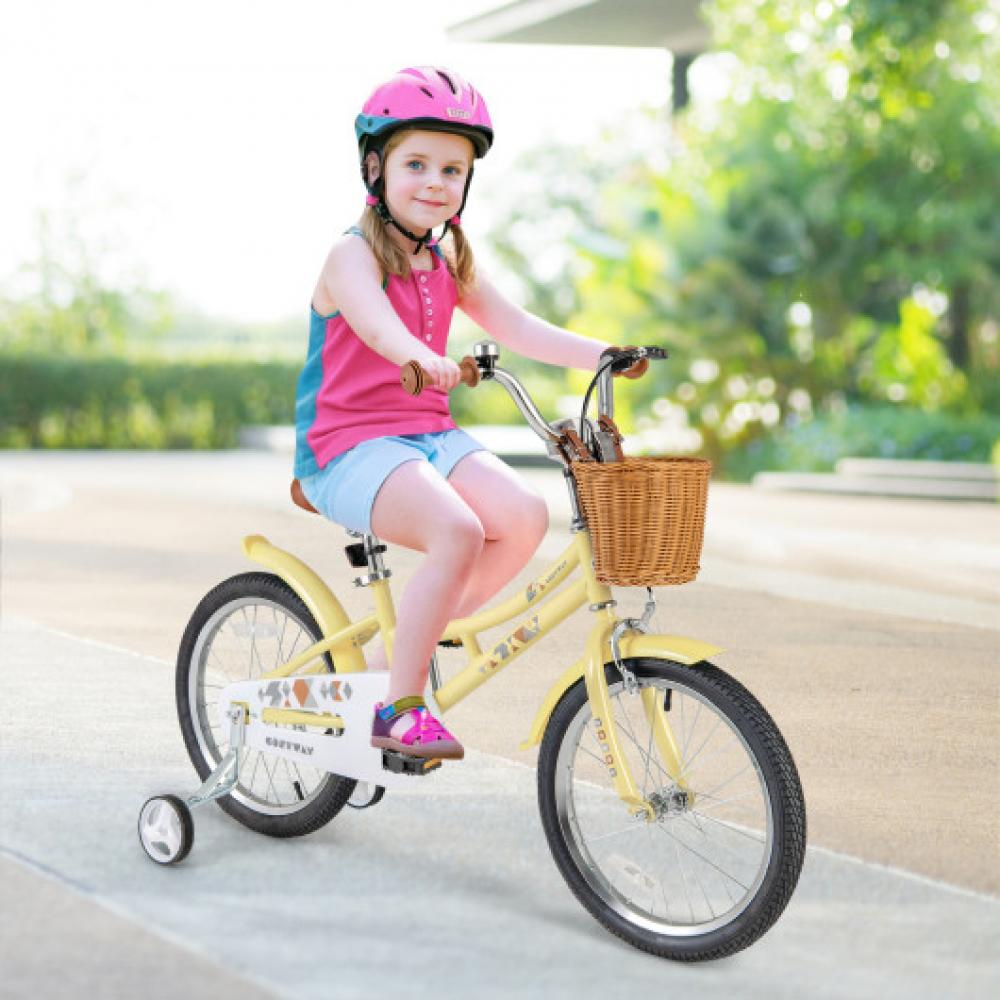 Hivvago 18 Inch Kids Bike Adjustable Bicycle with Reflectors and Bell for Children 4-8 Years Old-18 inches
