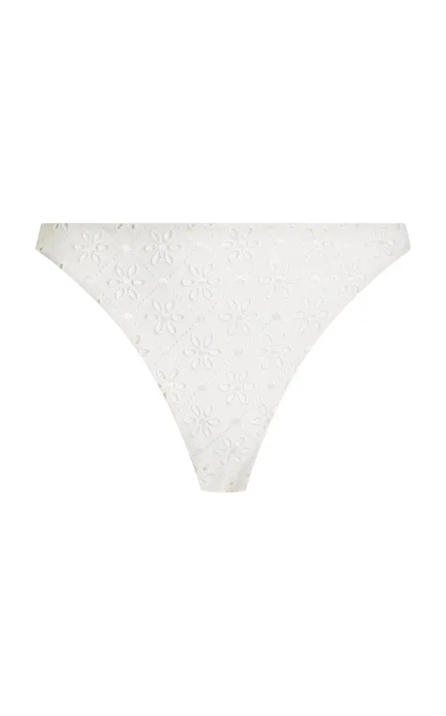 JUILLET SWIMWEAR JUILLET SWIMWEAR Exclusive Edie Bottom in Broderie Anglaise White - Moda Operandi