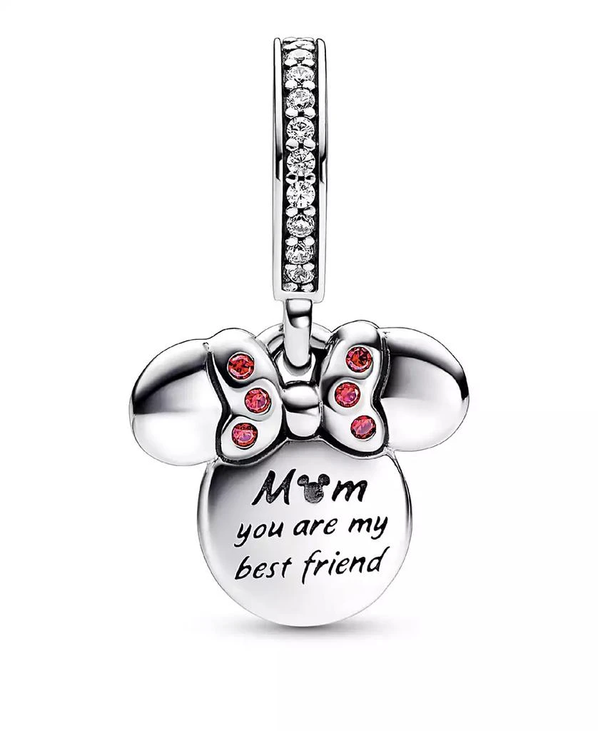 PANDORA Cubic Zirconia Disney Minnie Mouse Silhouette Double Dangle Charm 2