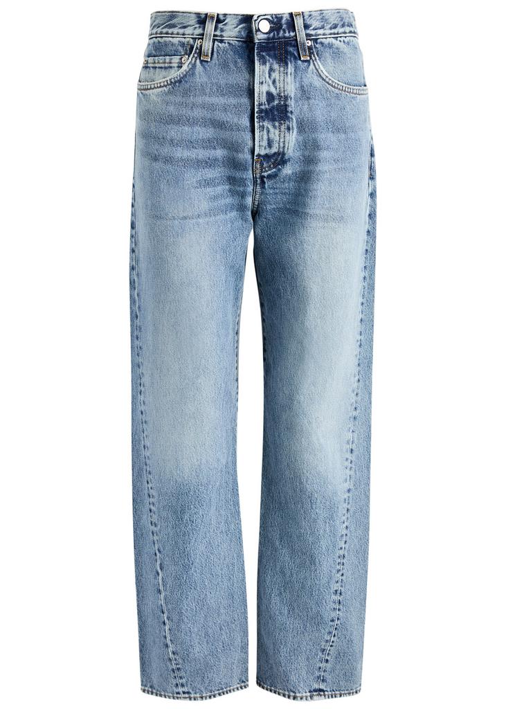 SS25【TOTEME】Twisted seam Straight Jeans Twisted seam denim full length raw blue – TOTEME