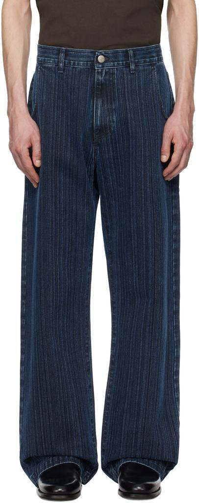 mfpen Navy Straight Cut Jeans
