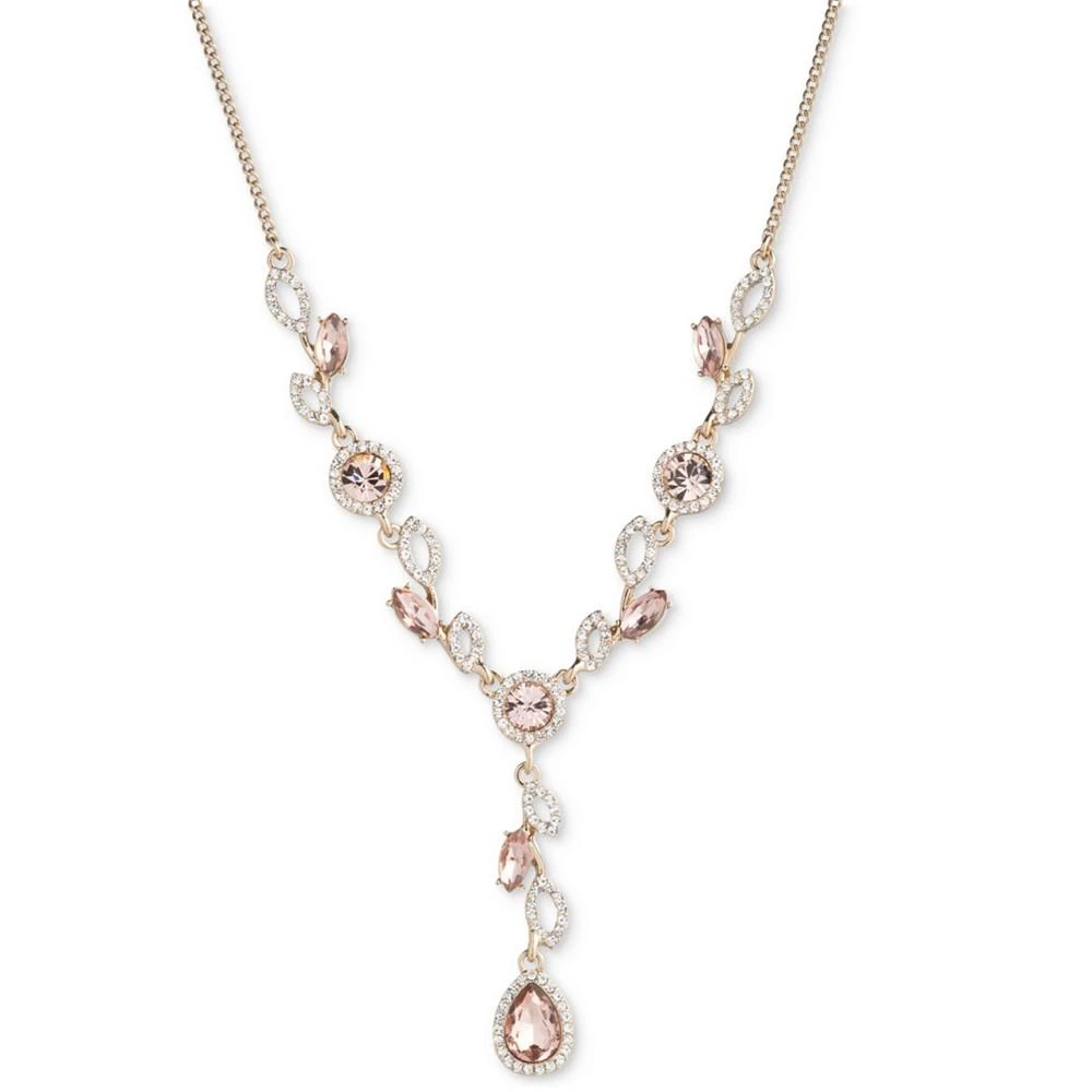 Givenchy Pav&eacute; & Blue Crystal Lariat Necklace, 16" + 3" extender 1