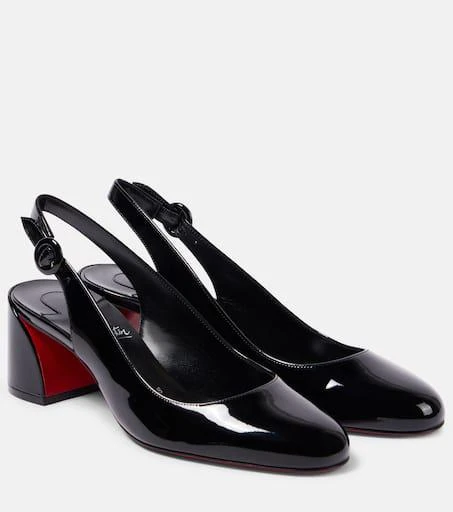 Christian Louboutin So Jane 55 patent leather slingback pumps 1