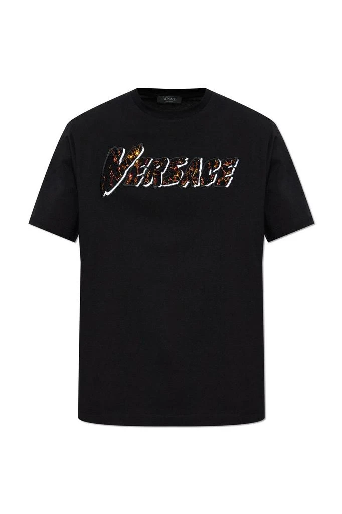 Versace Versace Logo-Embellished Crewneck T-Shirt 1