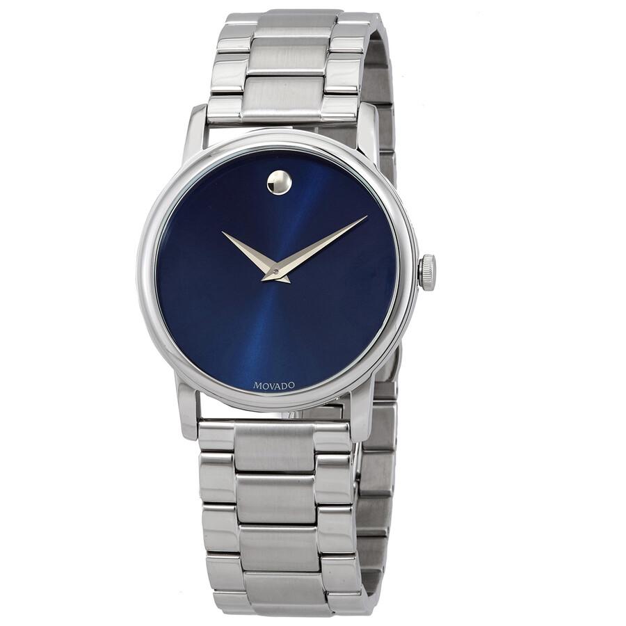 Movado Open Box - Movado Classic Museum Quartz Navy Dial Men's Watch 2100015