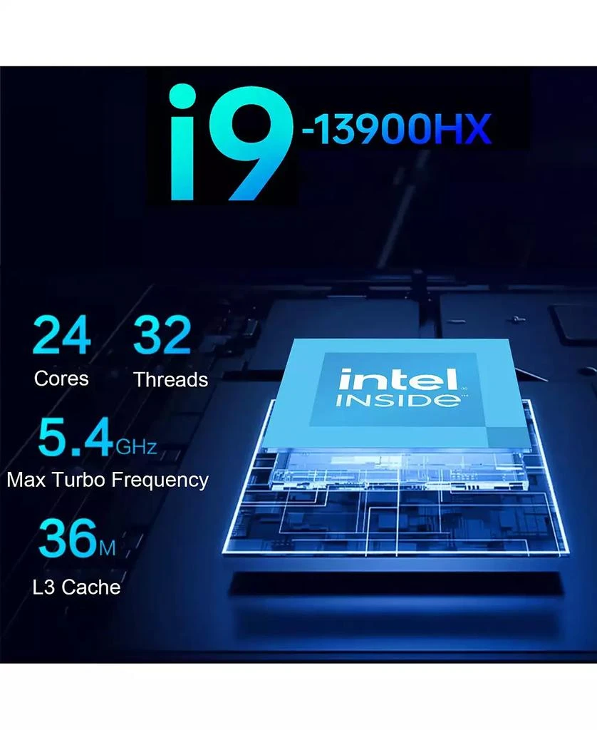 Thunderobot Hunter Blade 16" Gaming Laptop Intel Core i9-13900HX 64GB RAM NVIDIA GeForce RTX 4060 2TB SSD Storage Windows 11 Home WQXGA 240Hz - Grey 3
