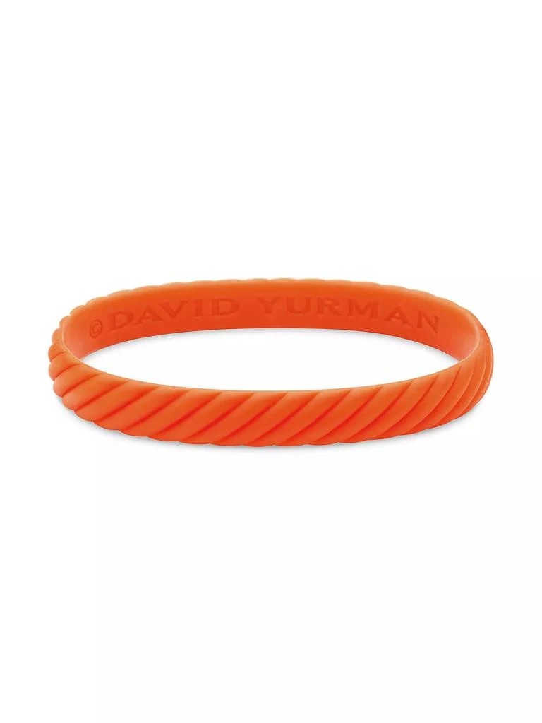 David Yurman Cable Bracelet in Orange Rubber, 10MM 3