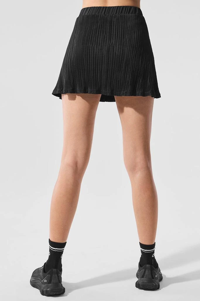 Alo Micro Plisse Tennis Skirt - Black 3