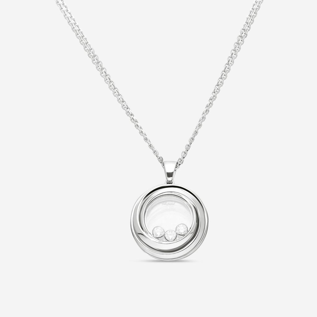 Chopard Chopard Happy Emotions 18K White Gold Diamond Pendant Necklace 799217-1001