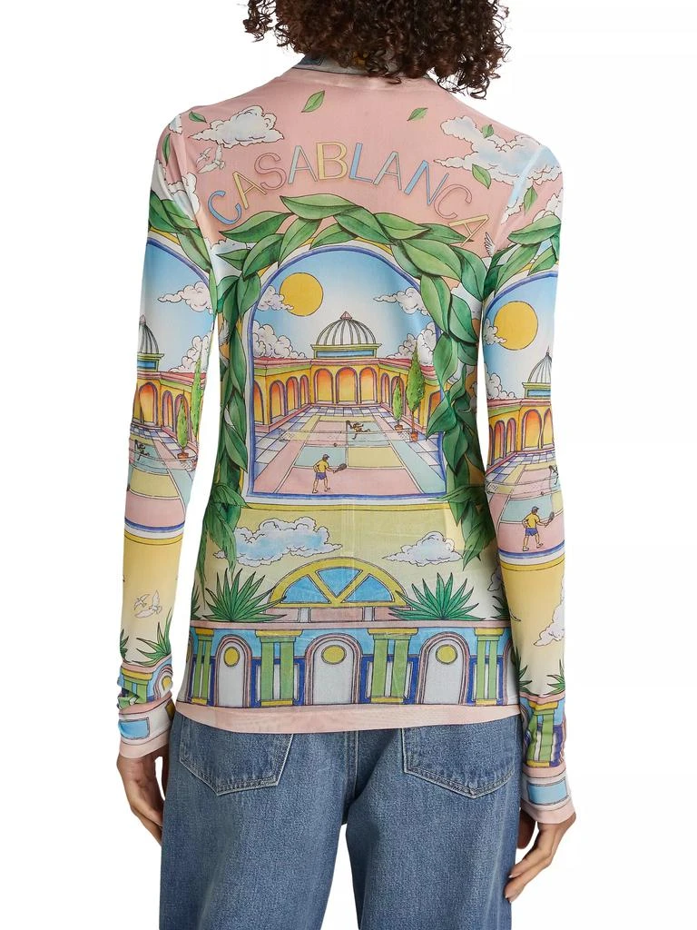 Casablanca Printed Mesh Top 4