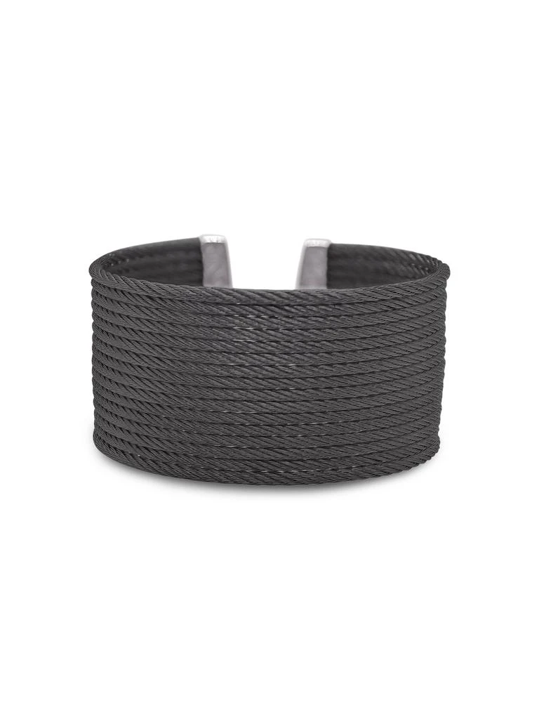 ALOR Essential Cuffs Black Stainless Steel Cable Bracelet 1