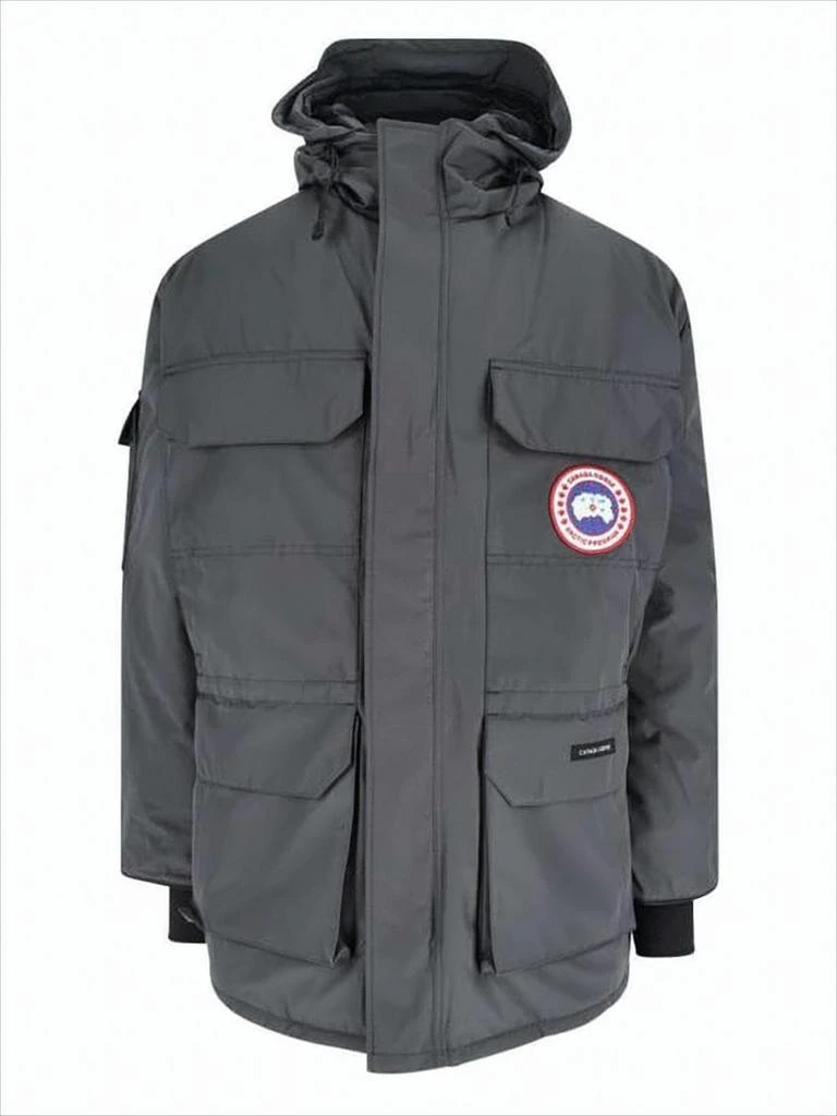 Canada Goose Heavy-Duty Grey Expedition Parka with High Collar