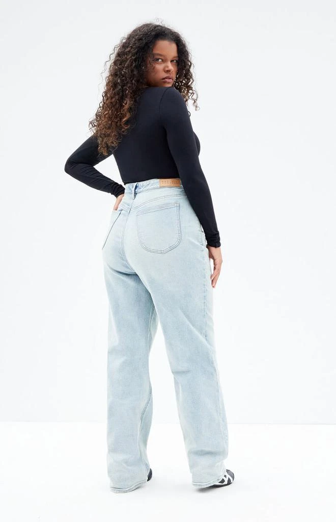 PacSun Stretch Light Indigo Curve '90s Boyfriend Jeans 4