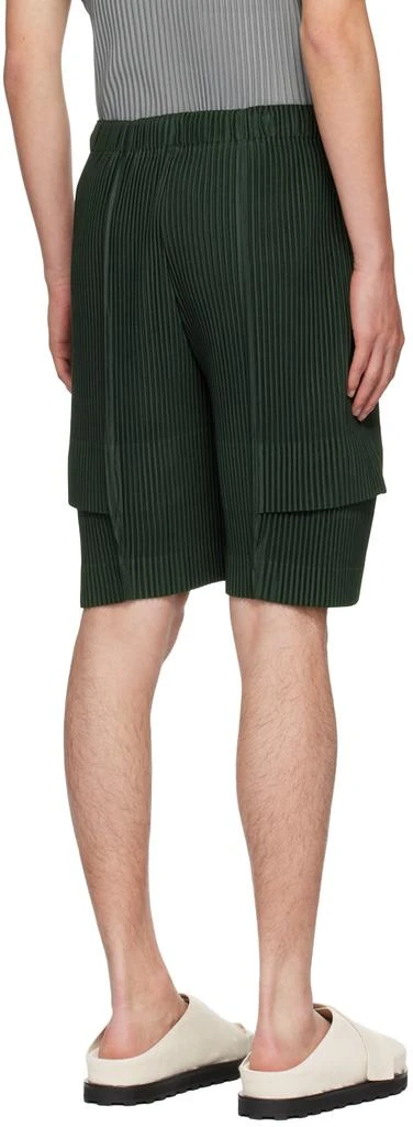 Homme Plissé Issey Miyake Green Cargo Shorts 3