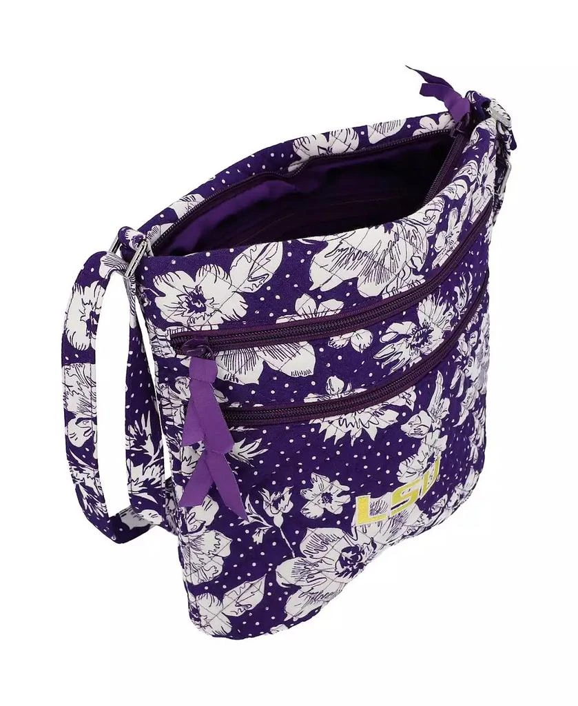 Vera Bradley Women's LSU Tigers Rain Garden Triple-Zip Hipster Crossbody Bag 3