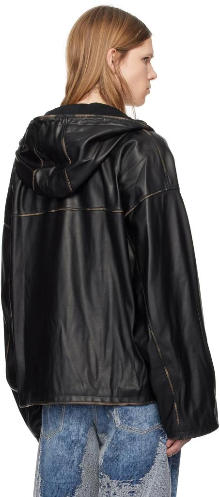 Diesel Black J-Antil Faux-Leather Jacket 3