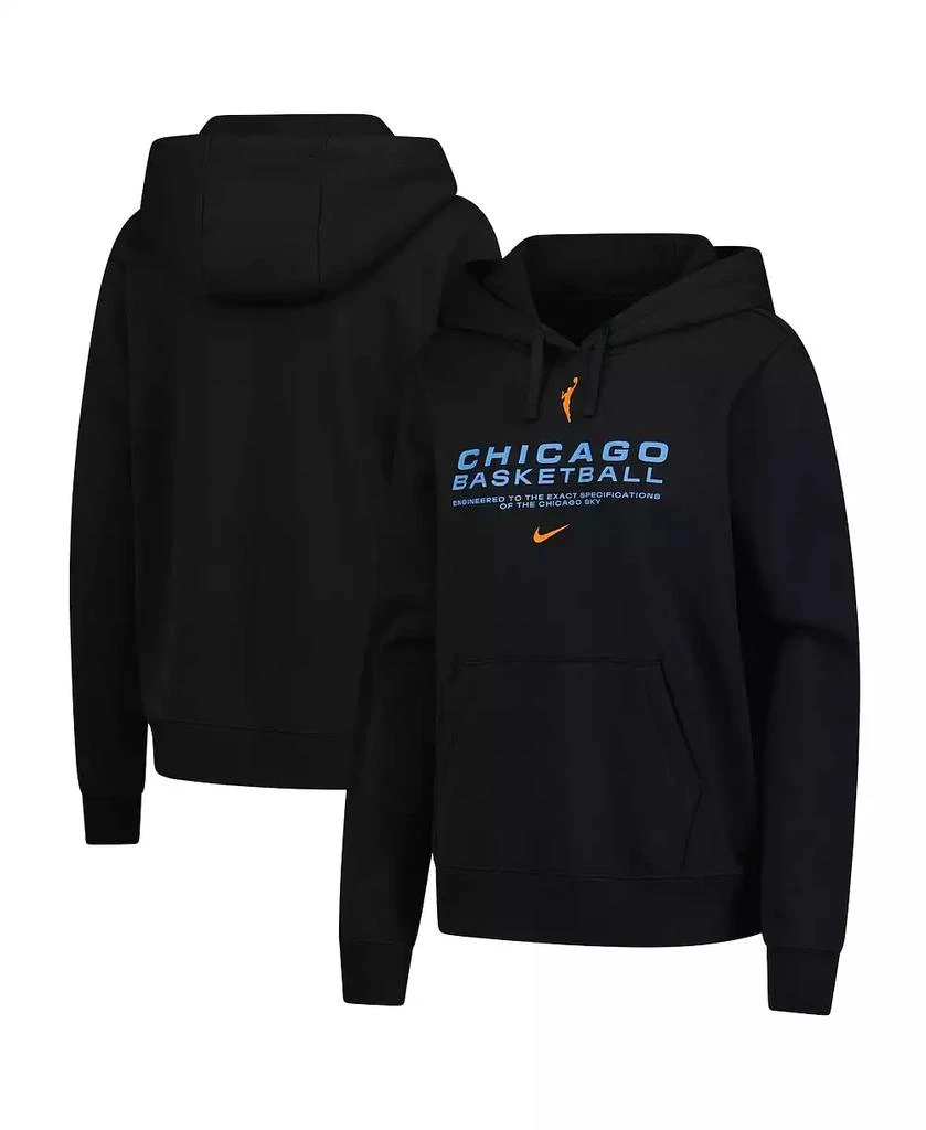 NIKE Women's Black Chicago Sky Club City Pullover Hoodie Hoodies