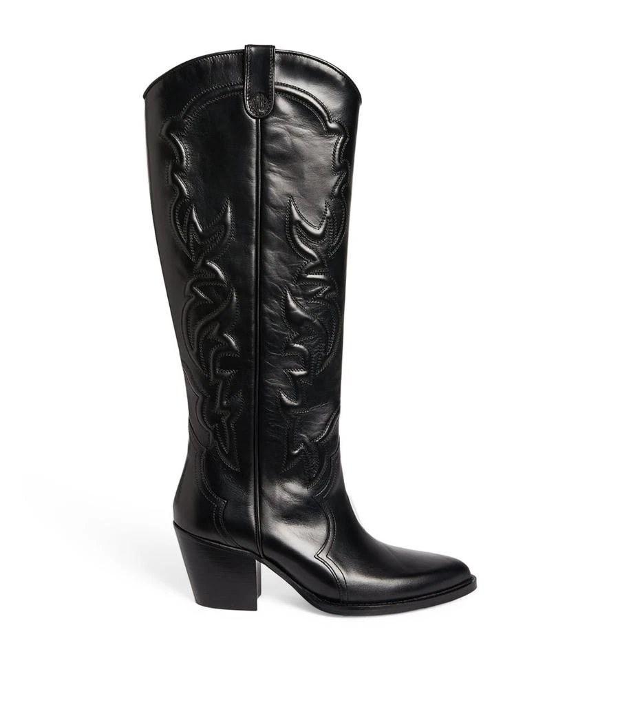 Maje Leather Cowboy Boots 65 1
