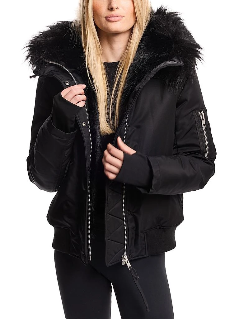 SAM. Sloane Faux-Fur-Trimmed Down Coat 2
