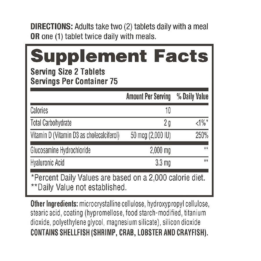 Schiff Glucosamine With Vitamin D3 And Hyaluronic Acid