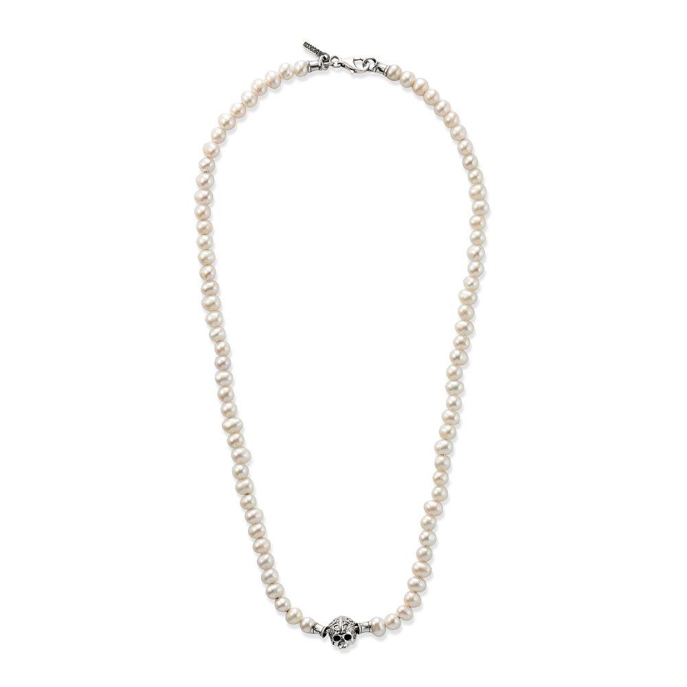 Emanuele Bicocchi Emanuele Bicocchi Skull Pearl Necklace