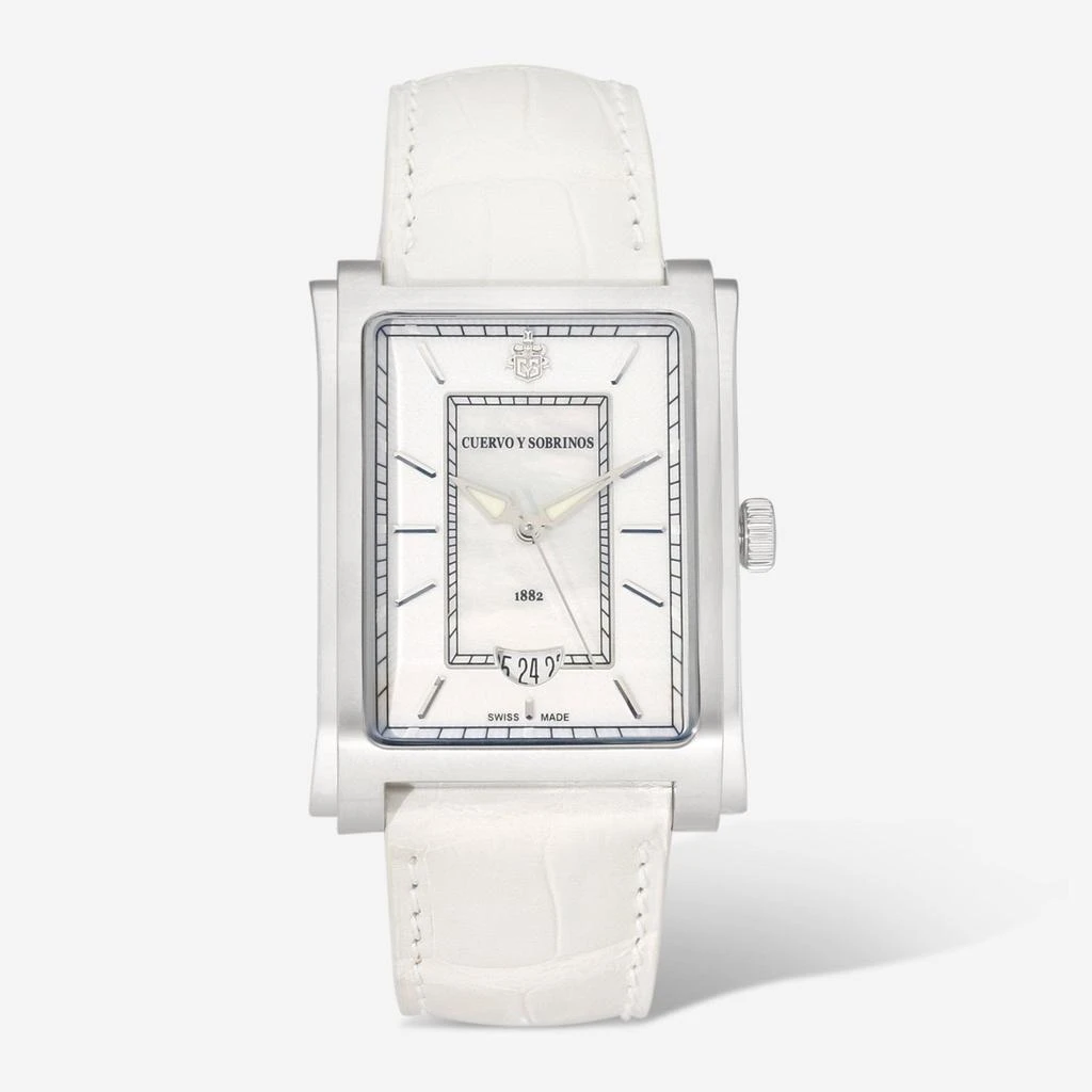CUERVO Y SOBRINOS Cuervo Y Sobrinos Prominente Tocororo Stainless Steel 33.75 x 52mm Automatic Ladies Watch 1015.1WHC 1