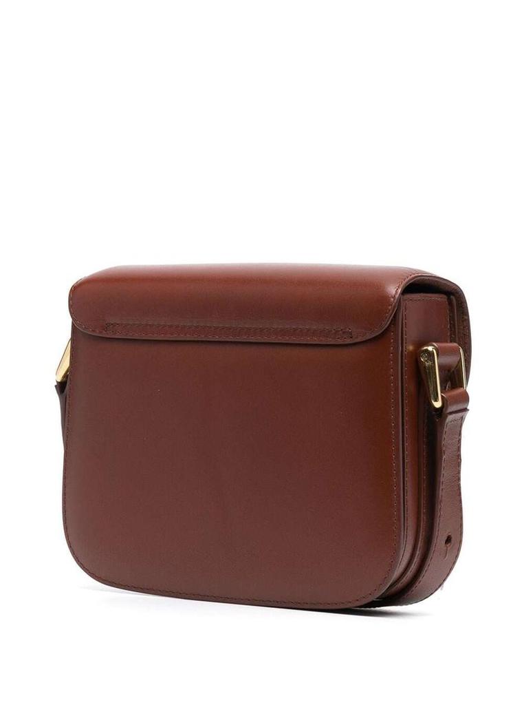 A.P.C. Grace Mini Brown Leather Crossbody Bag Woman