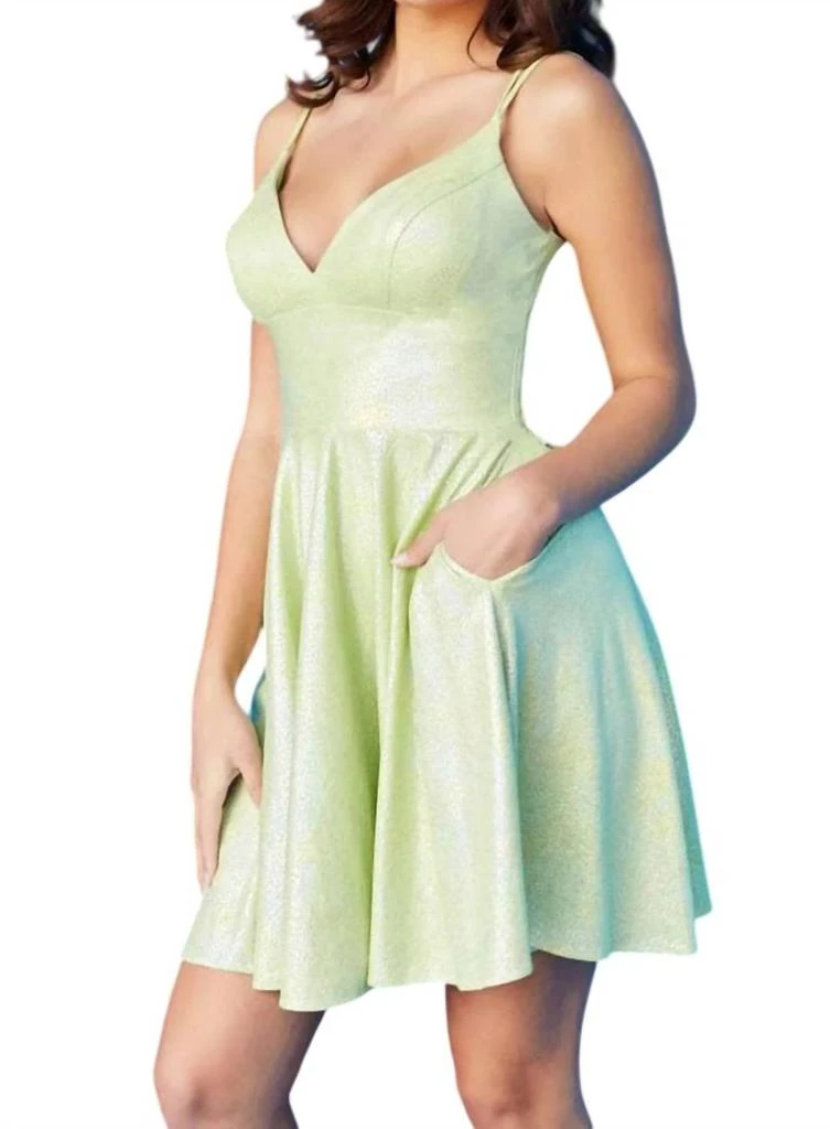 JVN Jvn - Spaghetti Straps Empire Waist Prom Dress 1