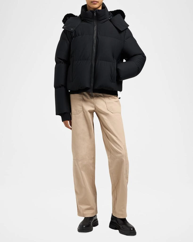 Moose Knuckles Misti Puffer Jacket with Detachable Hood and Shearling Trim 3