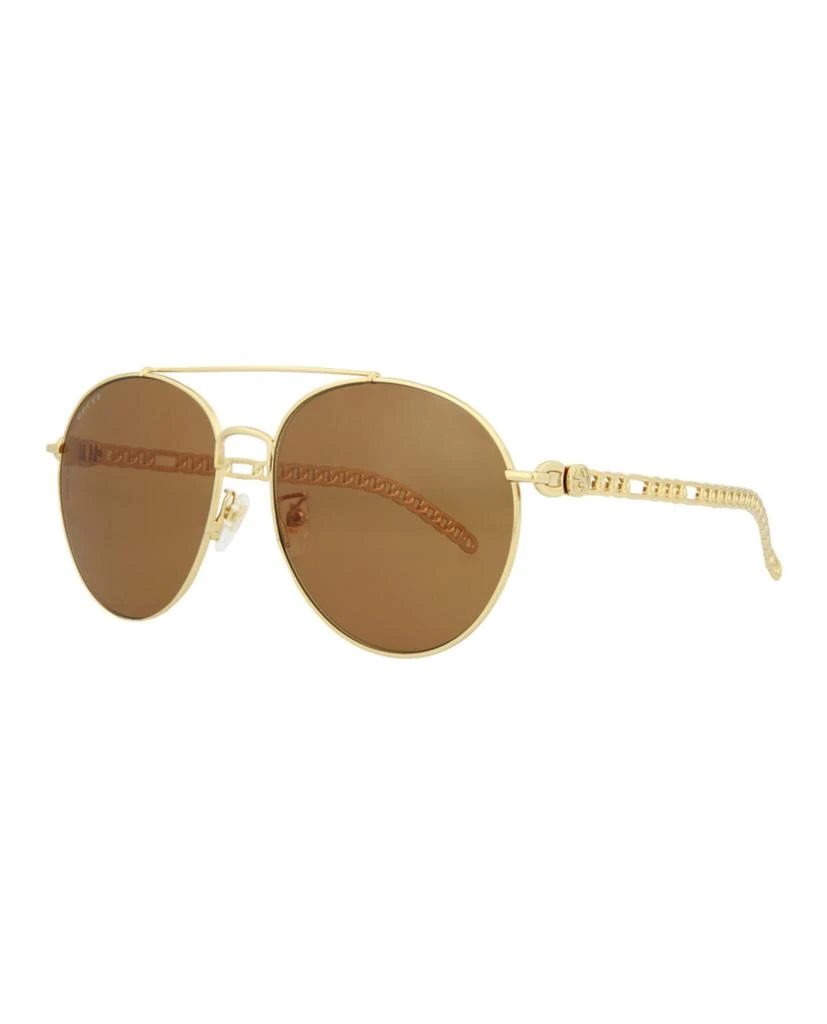 Gucci Aviator-Style Metal Sunglasses 2