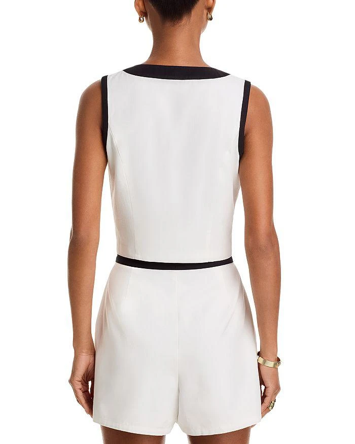AQUA Contrast Trim Sleeveless Top - Exclusive 3