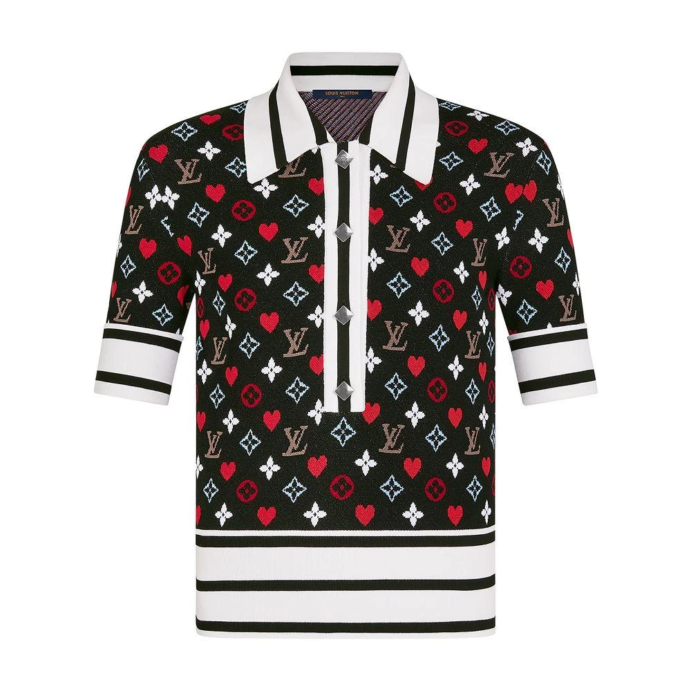 Louis Vuitton Game On Contrast Stripe Polo Top 6