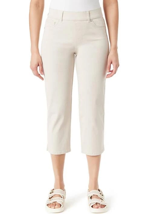 Gloria Vanderbilt Vanderbilt Womens Shape Effect Capri Pants With Slit 1