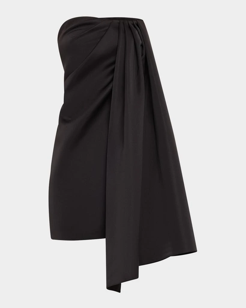 knee length dresses for ladies Ophelia Mini Dress in Satin Dusky Pink