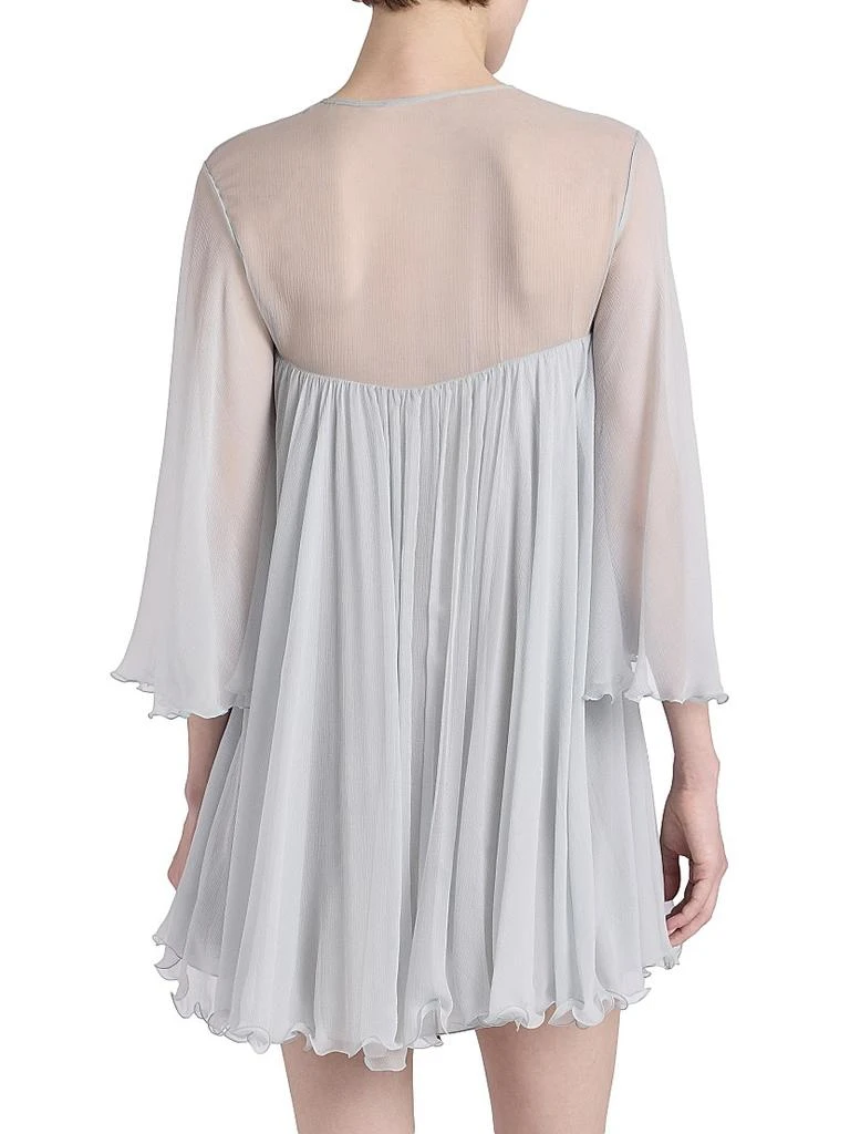 Chloé Silk Georgette Tie Neck Minidress 5