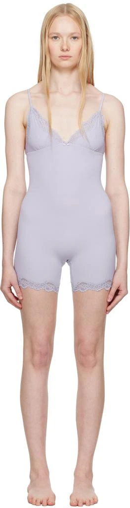 SKIMS Purple Fits Everybody Lace Triangle Onesie Jumpsuit