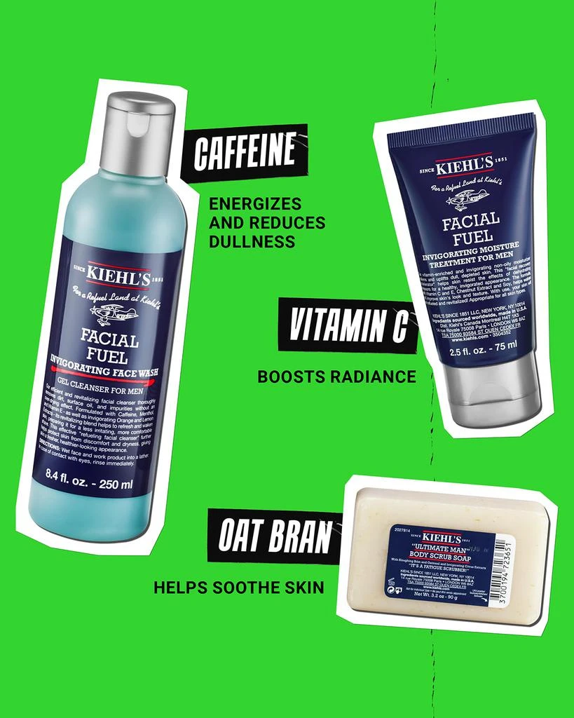 Kiehl's Men's Fresh Start Skincare Essential Gift Set 3