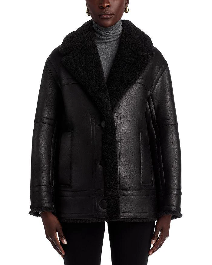 STAND STUDIO Louisa Faux Shearling Jacket 7