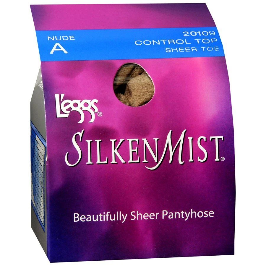 L'eggs Silken Mist Beautifully Sheer Pantyhose, Control Top, Sheer Toe 1