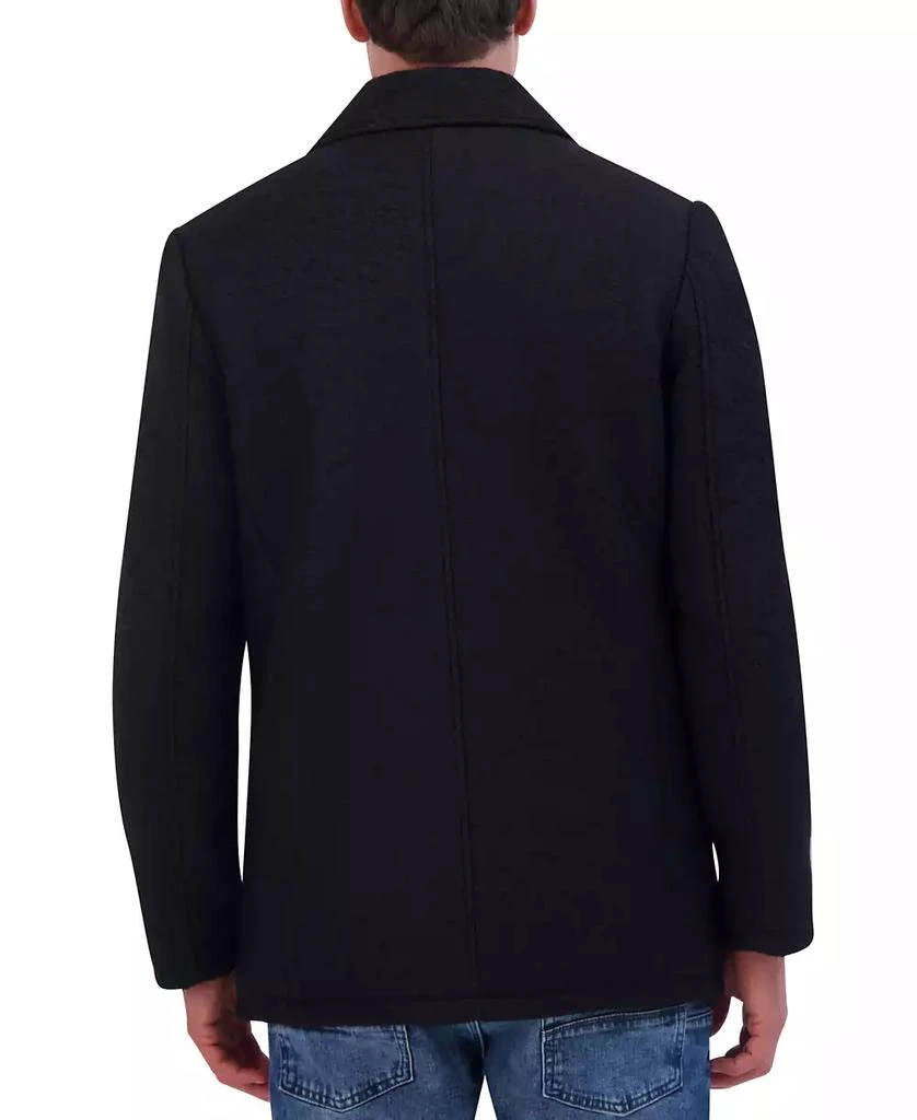 Kenneth Cole Men's Boucle Double Breasted Peacoat 2