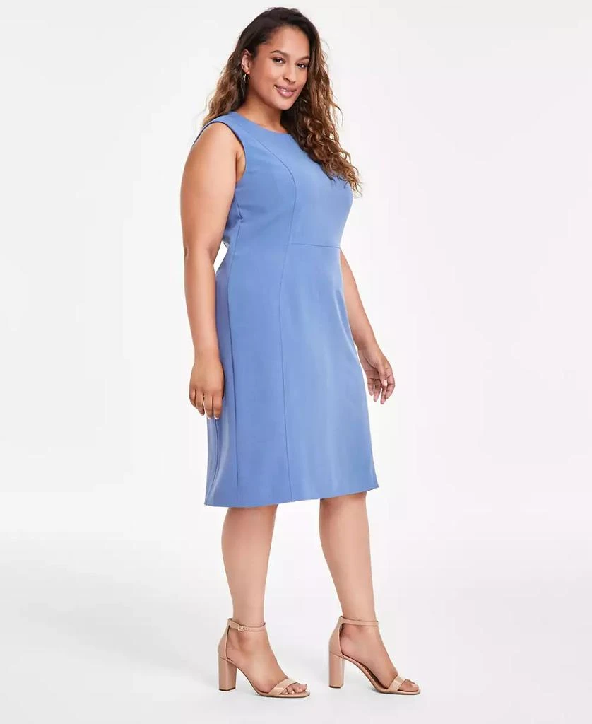 Kasper Plus Size Crewneck Sleeveless Sheath Dress 3
