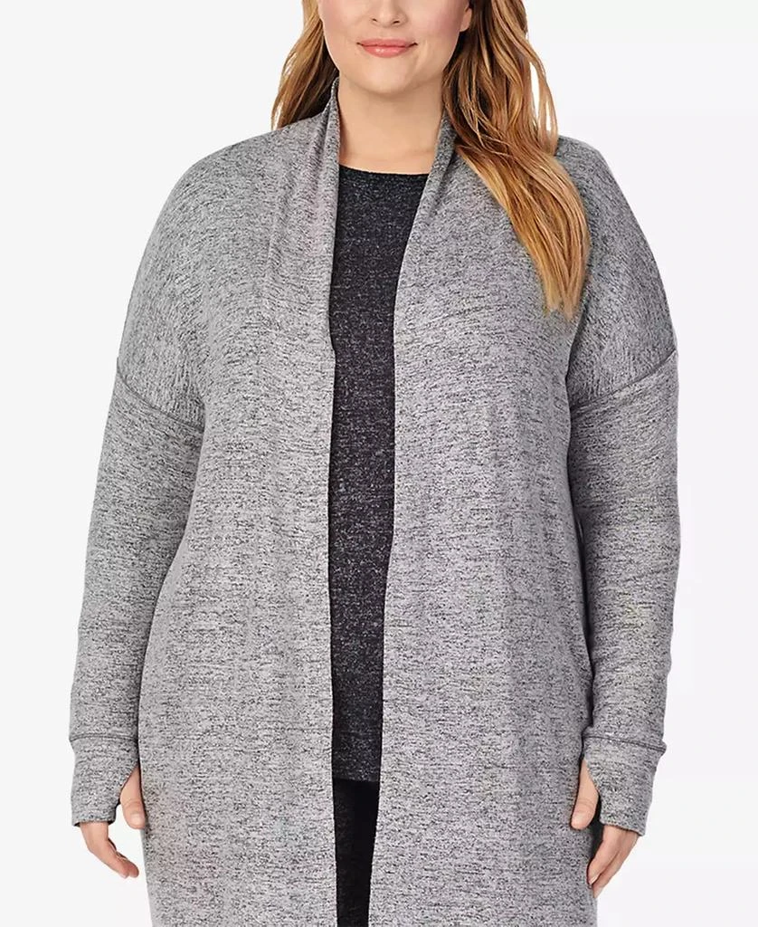 Cuddl Duds Plus Size Soft Knit Open-Front Wrap 3