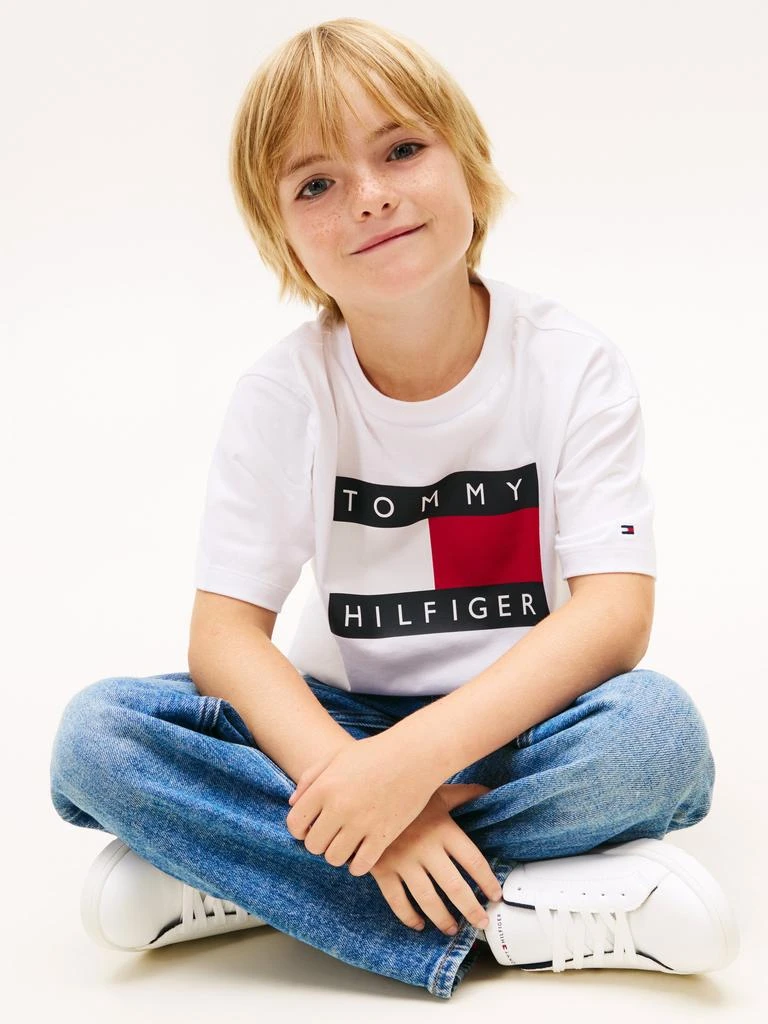Tommy Hilfiger Tommy Hilfiger Boys Heritage Printed Flag T-Shirt in White 5
