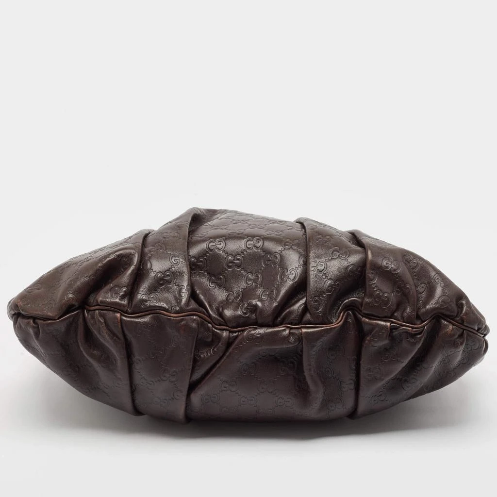 Gucci Gucci Dark Brown Guccissima Leather Large Hysteria Hobo 8