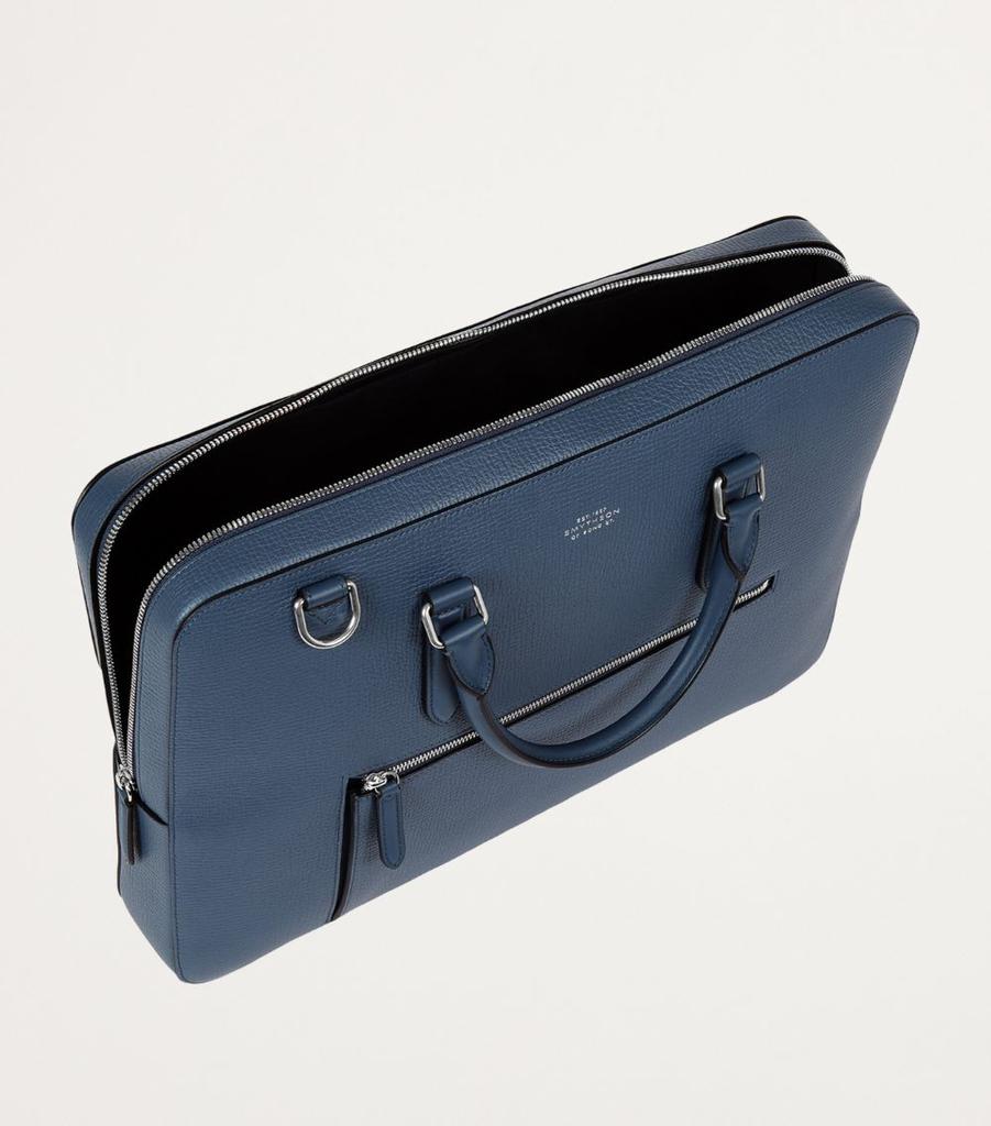 SMYTHSON Leather Slim Briefcase - Briefcases - BeyondStyle