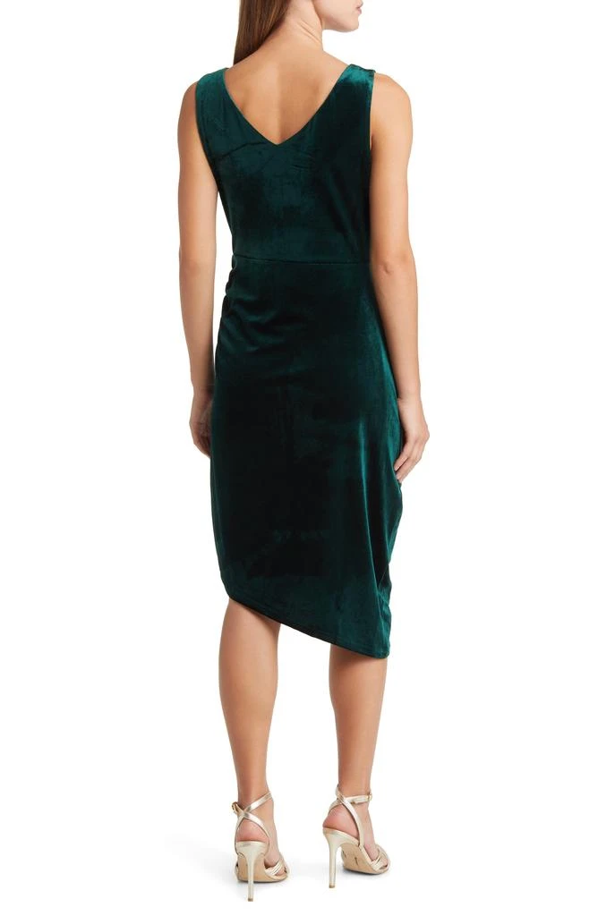 Sam Edelman Drape Neck Stretch Velvet Cocktail Dress 2