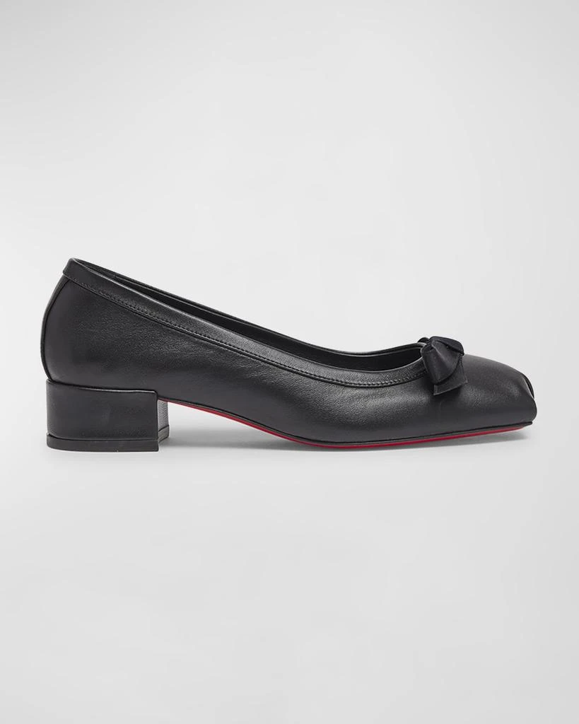 Christian Louboutin Mamaflirt Leather Red Sole Ballerina Pumps 1